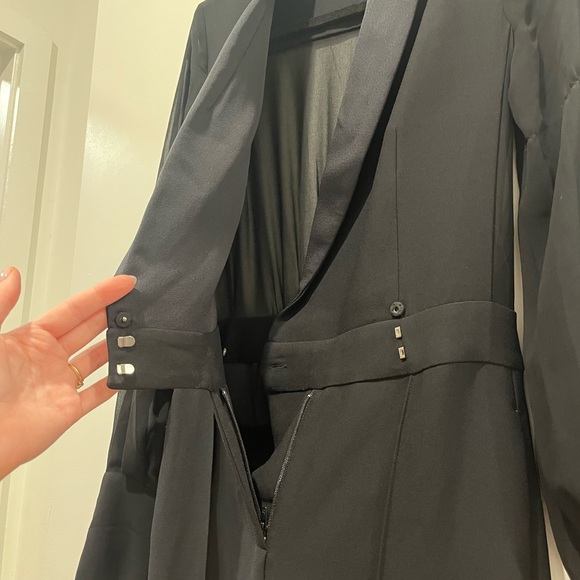 Reiss Black Suit Jumpsuit Size 2 - Picture 4 of 13